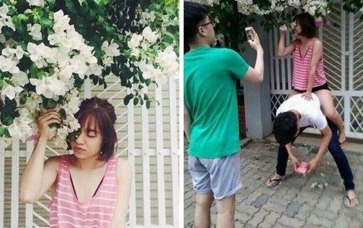 11 Potret kocak behind the scene foto estetik ini bikin susah nahan tawa, effort abis