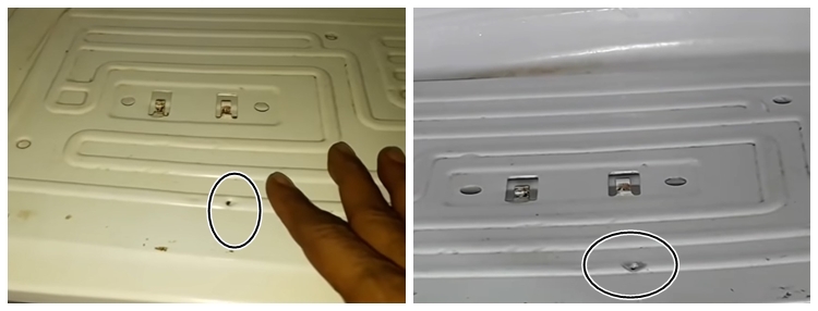 Trik mudah menambal freezer bocor karena kena tajam tanpa dilas