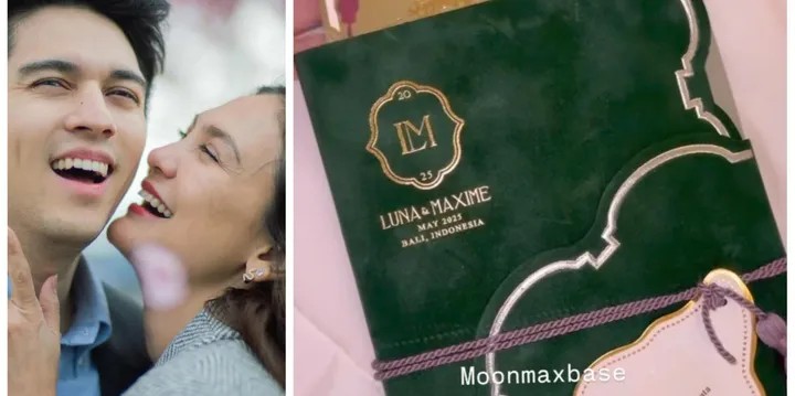 Potret elegan surat undangan pernikahan Luna Maya dan Maxime Bouttier, ada bonus kartu pos artistik