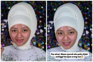 Sanggul hijabnya bikin salah fokus, transformasi makeup pengantin Jawa ini hasilnya di luar dugaan
