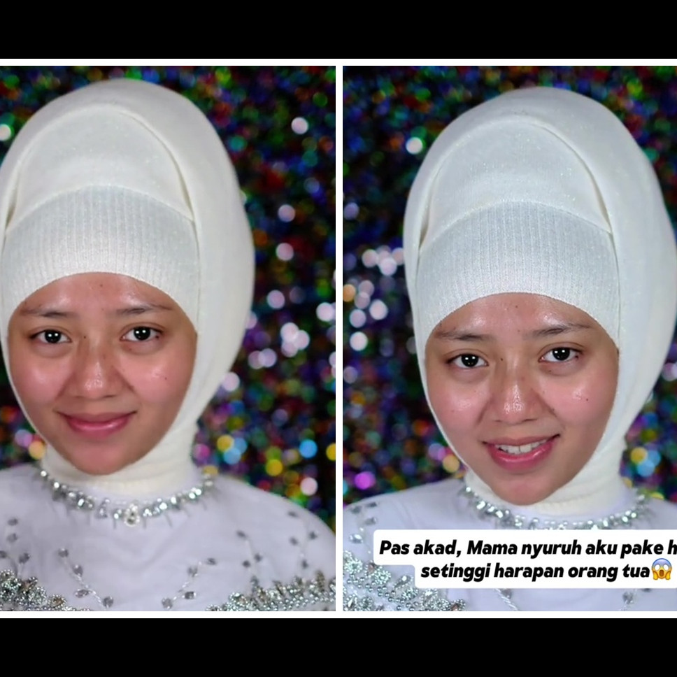 Sanggul hijabnya bikin salah fokus, transformasi makeup pengantin Jawa ini hasilnya di luar dugaan