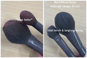 Praktis dan cepat kering, trik bersihkan kuas tanpa dicuci ini auto bisa langsung dipakai lagi