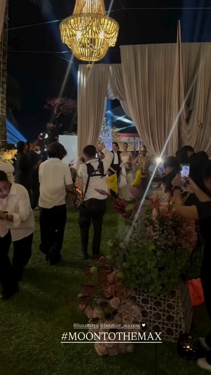 Sahabat spill resepsi pernikahan Luna Maya dan Maxime Bouttier, ini 9 potretnya