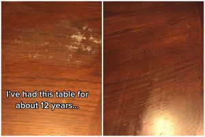 Trik hilangkan noda akibat benda panas di meja kayu tak perlu dicat ulang, caranya pakai 2 bahan dapur