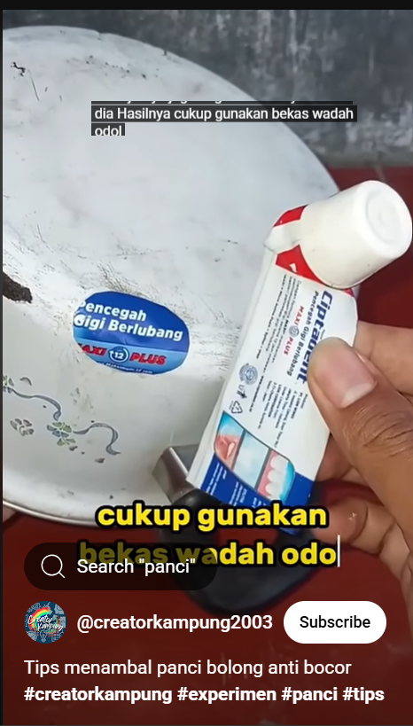 Panci bolong masih aman dipakai jika andalkan trik ini, sekarang tambal pakai 1 alat sederhana