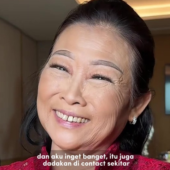 Kulit kendur jadi kencang, transformasi makeup facelift ibu-ibu ini auto bikin 20 tahun lebih muda