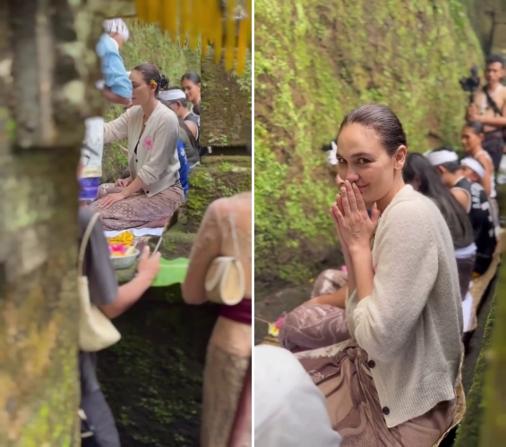 Luna maya dan Maxime pakai kain karya Asri Welas saat melukat, ternyata makna motifnya mengharukan