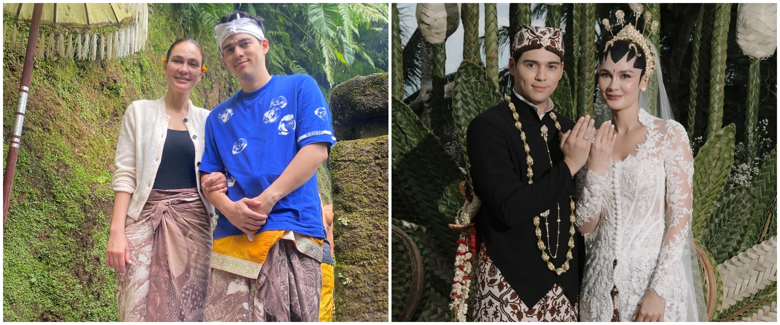 Luna maya dan Maxime pakai kain karya Asri Welas saat melukat, ternyata makna motifnya mengharukan