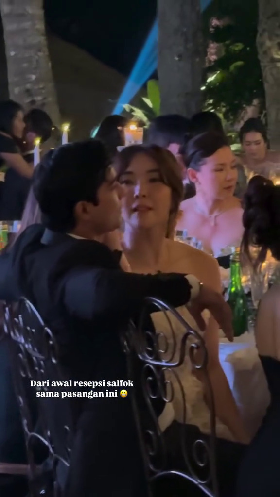 9 Momen mesra Gisella Anastasia dan Cinta Brian saat hadiri resepsi Luna Maya dan Maxime, go public?