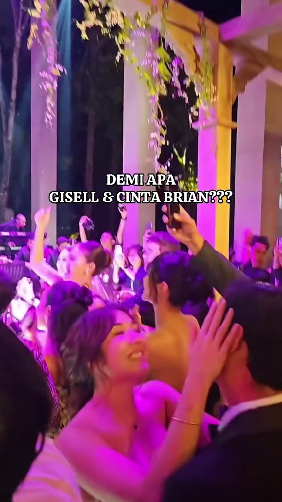 9 Momen mesra Gisella Anastasia dan Cinta Brian saat hadiri resepsi Luna Maya dan Maxime, go public?