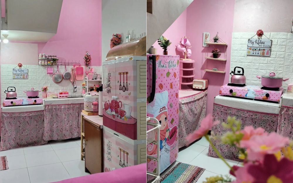 11 Potret rumah segaris tanpa sekat, penampakan dapurnya langsung di depan mata pas dibuka