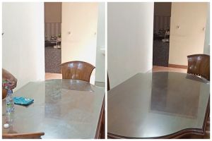 Cara bersihkan meja makan biar kinclong & kesat pakai 1 bahan dapur, bersih tanpa sabun khusus kaca