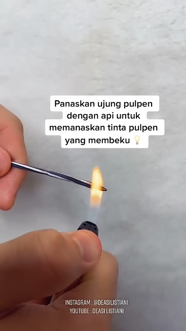 Trik tinta bolpoin macet kembali bisa dipakai lagi sekarang cuma pakai 1 alat sederhana