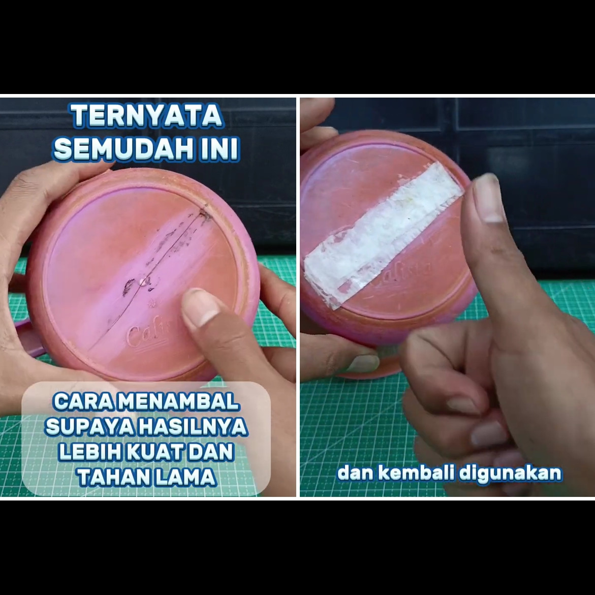 Trik bikin gayung pecah kembali rapat dan aman dipakai lagi sekarang hanya andalkan 1 alat sederhana