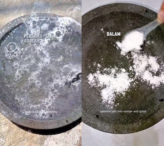 Jangan langsung dipakai, trik bersihkan cobek sekarang agar higienis dan awet pakai 2 bahan dapur