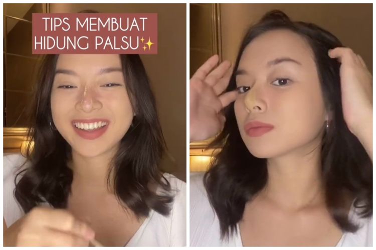 Bermodal 1 bahan dapur, wanita ini bagikan cara bikin hidung palsu agar lebih mancung saat makeup