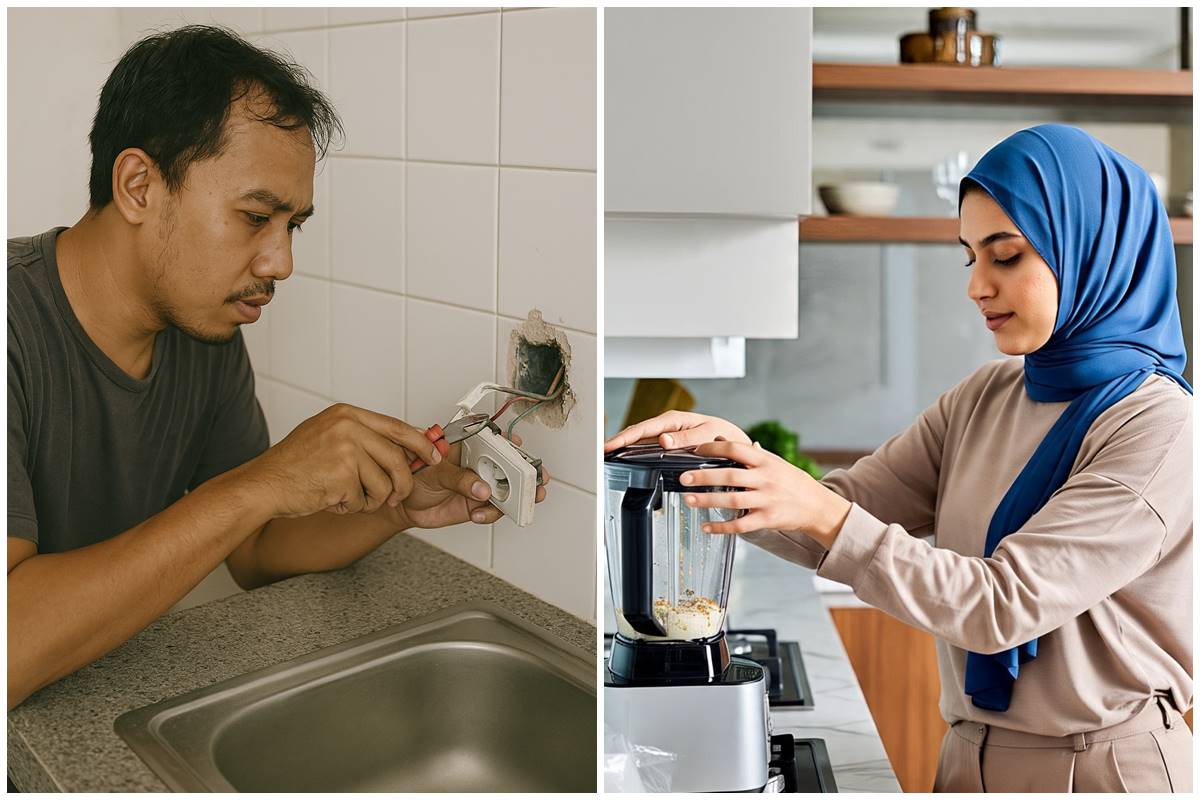 Tips menata peralatan listrik di dapur rumah agar aman, rapi, dan bebas risiko korsleting