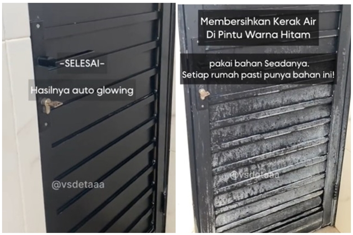 Tanpa disikat pembersih, trik bersihkan kerak pintu kamar mandi pakai 1 bahan dapur ini jitu
