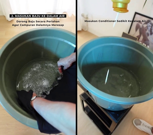 Kaus kekecilan sekarang tak perlu disingkirkan, ini cara memperbesar ukurannya pakai 1 bahan sederhana