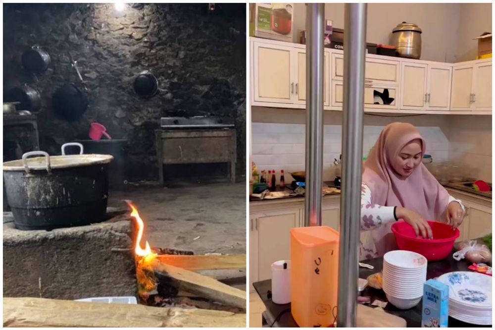 Dari jadul jadi modern, 9 potret dulu kini dapur mantan pedangdut Novi Lestiana ini pangling abis