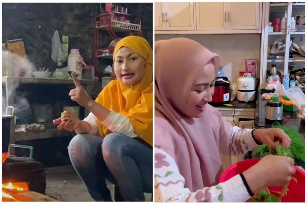 Dari jadul jadi modern, 9 potret dulu kini dapur mantan pedangdut Novi Lestiana ini pangling abis