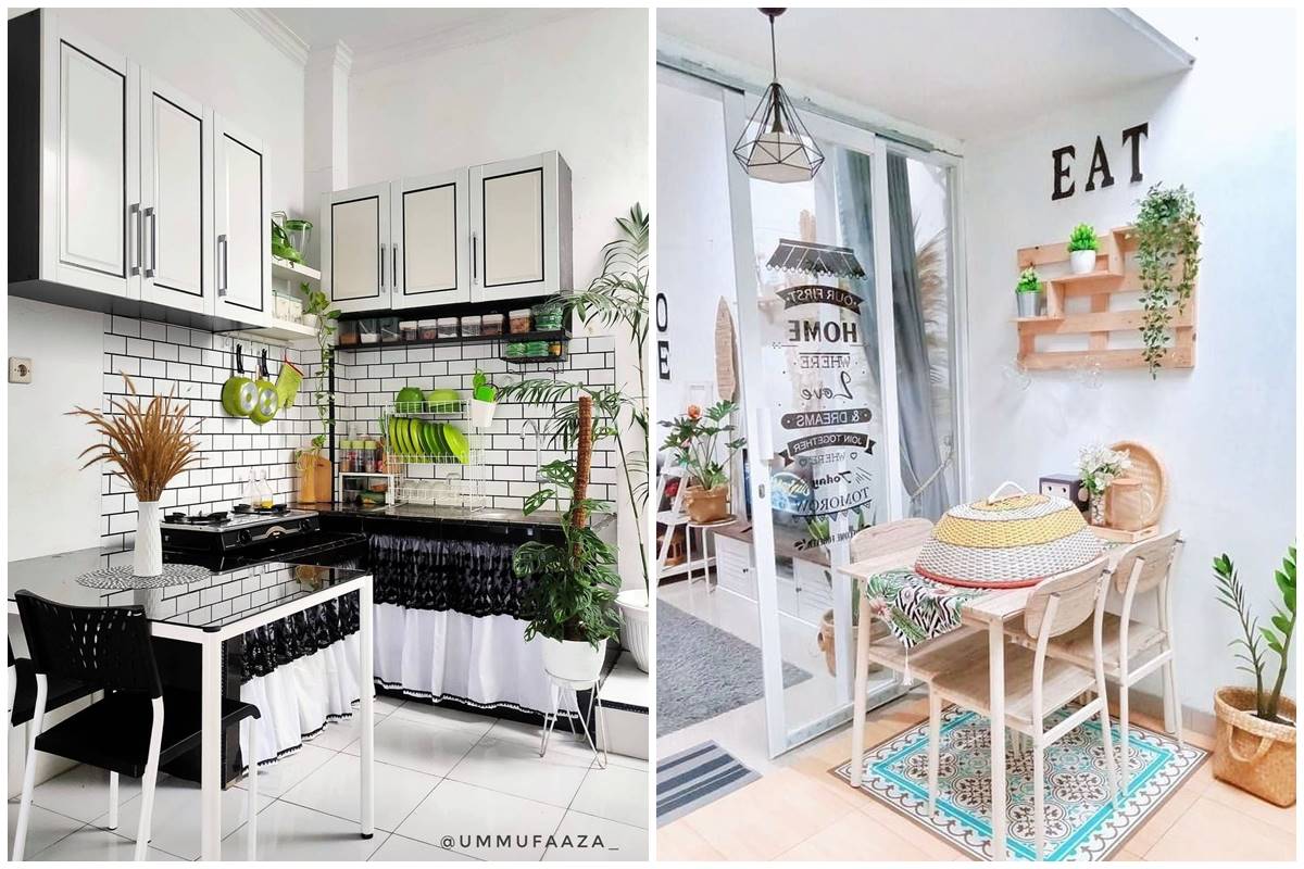 Trik bikin dapur rumah subsidi tetap kece, ada area makan mini hemat tempat dan gampang ditiru