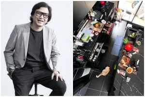 Dari vokalis band kini hobi masak, 9 potret dapur hitam Lembu vokalis Clubeighties ini didesain elegan