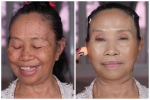 Tampil muda tak harus operasi, transformasi wanita 50 tahun pakai siger dan soft makeup ini ayu pol
