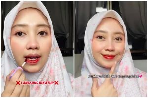 Jangan dikatup, ini trik pakai lip tint agar hasilnya lebih rata dan nggak bikin bibir kering