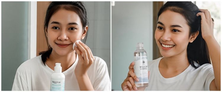 Jangan sampai salah, begini cara pakai micellar water + cleanser agar wajah bersih maksimal