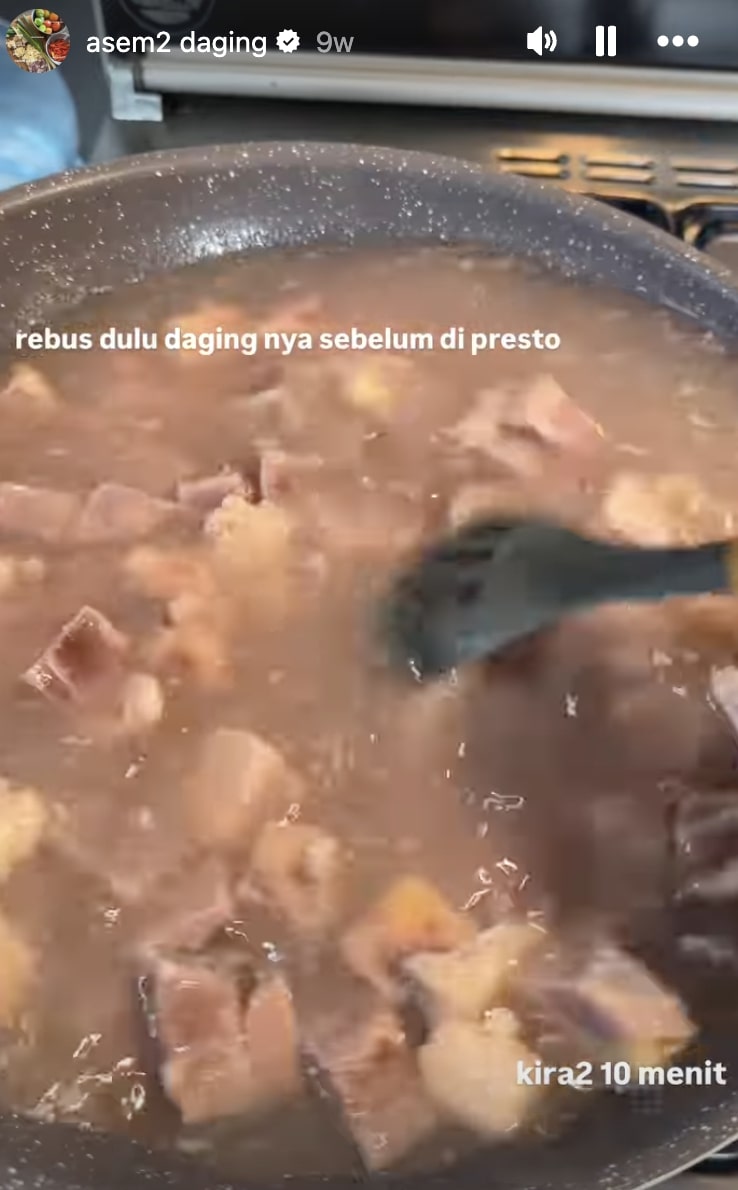 Cara masak asem-asem daging ala Steffi Zamora, gampang banget, tak ada alasan tak bisa masak