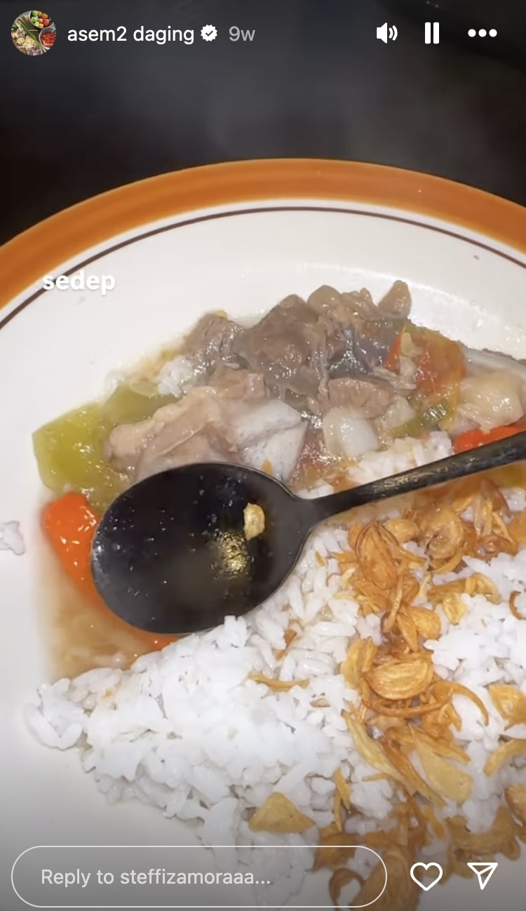 Cara masak asem-asem daging ala Steffi Zamora, gampang banget, tak ada alasan tak bisa masak