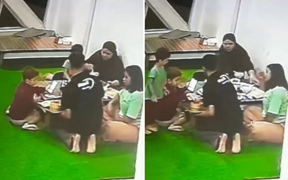 Awalnya terlihat sepele, momen pramusaji dipeluk anak kecil ini bikin haru, begini kisah di baliknya