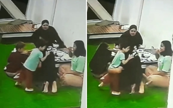 Awalnya terlihat sepele, momen pramusaji dipeluk anak kecil ini bikin haru, begini kisah di baliknya