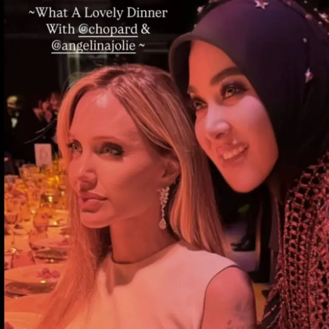 Syahrini pamer foto bareng Angelina Jolie di Cannes 2025, ternyata harus ikut antre dulu?