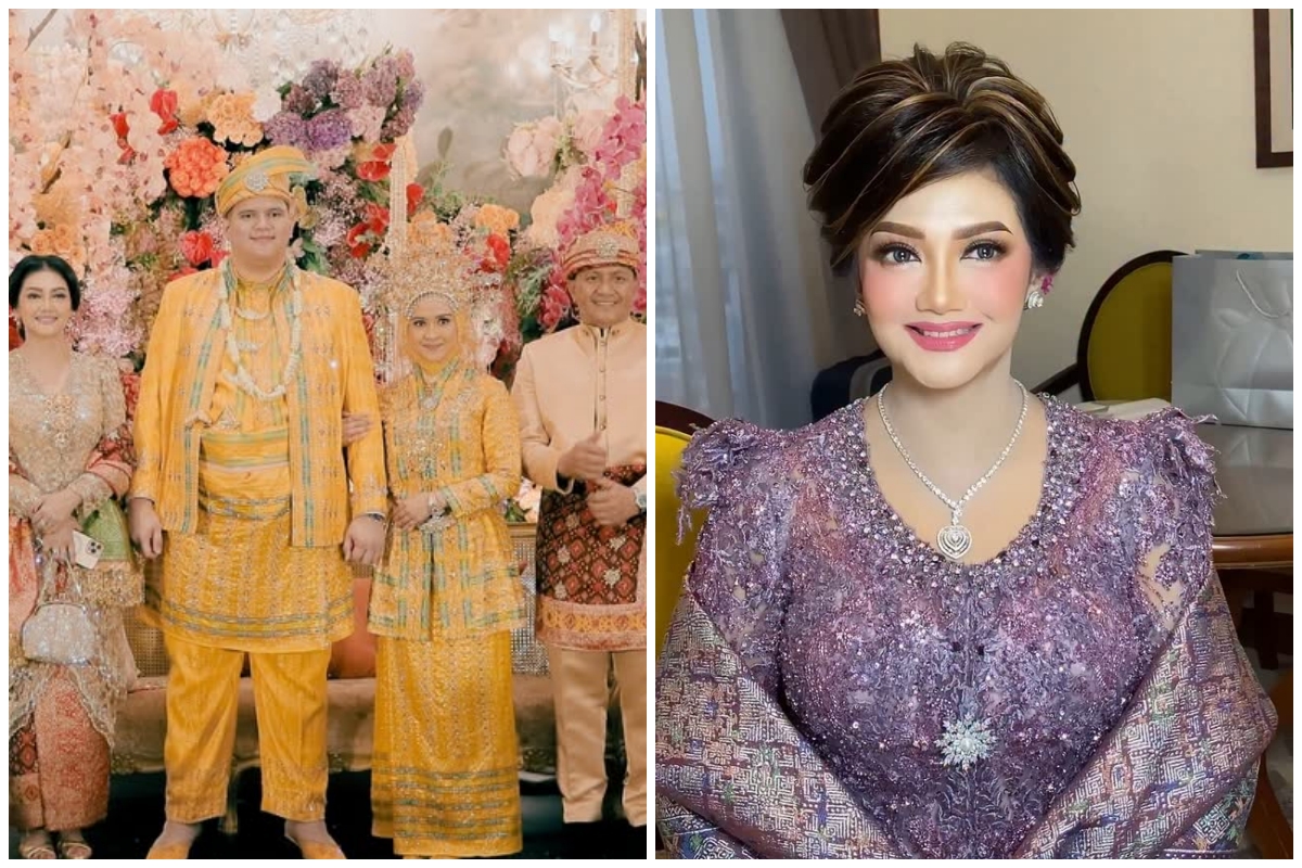 Bella Saphira mantu anak sambung, 9 potret pernikahan Achmad Charliandra dan Ulfa Sarah digelar mewah