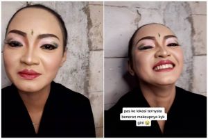 Kecewa sama hasil riasan MUA pilihan sendiri, wanita ini minta tolong temannya untuk dimakeup ulang