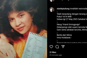 Kabar duka, penyanyi era 90-an Irianti Erningpraja meninggal di usia 59 tahun