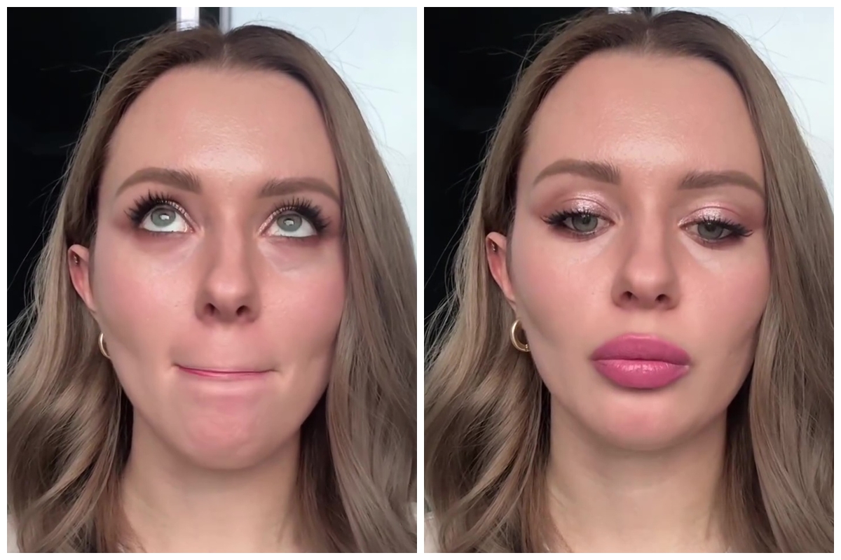 Bukan untuk samarkan noda, wanita ini jajal concealer untuk lipstik, hasilnya bikin bibir auto plumpy