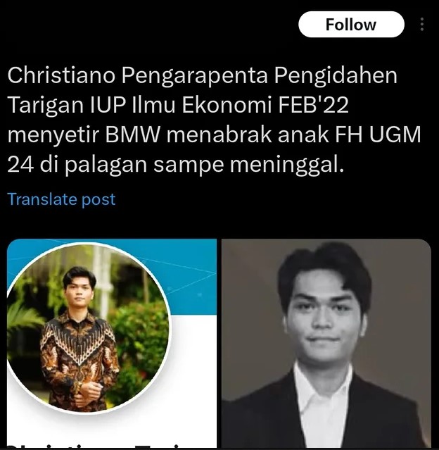 Curhat ibunda Argo mahasiswa UGM yang tewas ditabrak mobil BMW, berusaha terima takdir meski berat