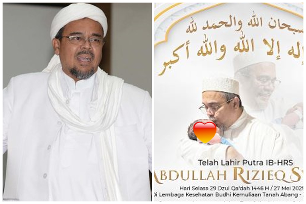 Habib Rizieq umumkan kelahiran anak laki-laki dari istri muda, kembali jadi ayah di usia 59 tahun