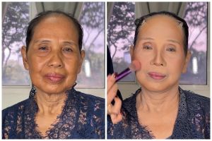 MUA ini recreate makeup wedding ala Luna Maya pada wanita paruh baya, transformasinya tuai pujian