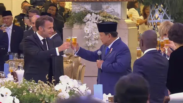 Bukan alkohol, ini kata Istana soal minuman yang dinikmati Prabowo dan Macron saat gala dinner