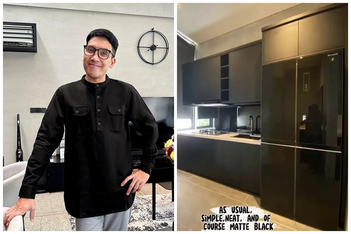 Jadi lebih mewah usai renovasi, ini 5 cara Desta menata dapur minimalis serba hitam tetap estetik