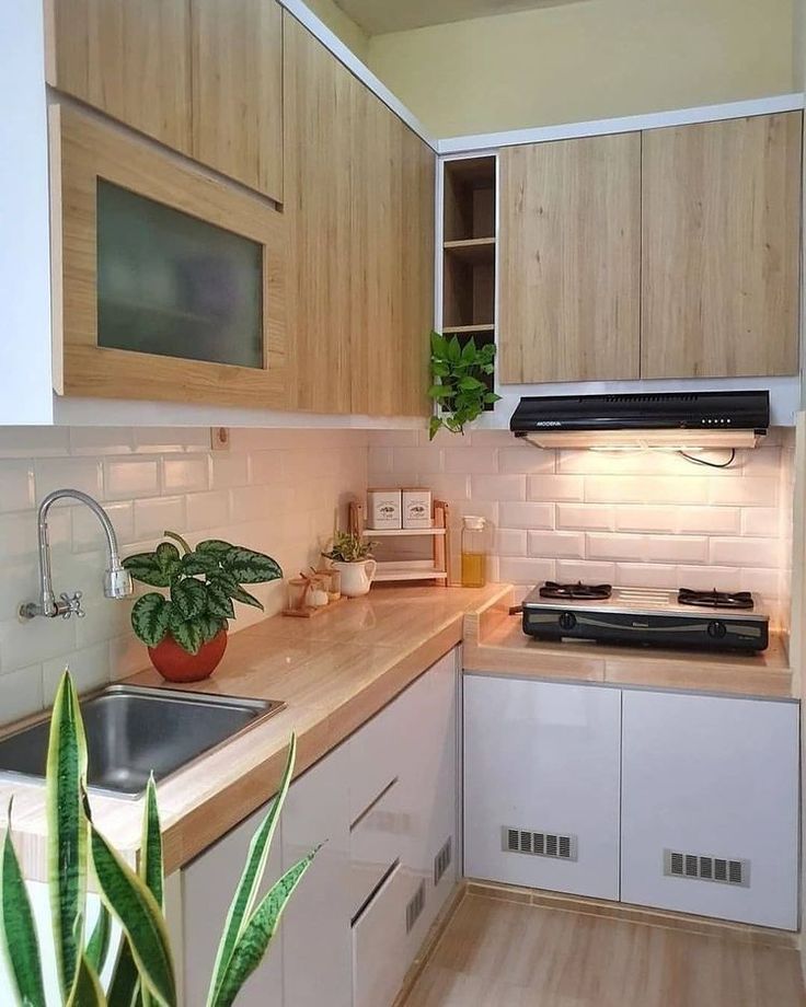 9 Desain kitchen set minimalis buat dapur rumah subsidi, simple dan cocok buat latar konten memasak