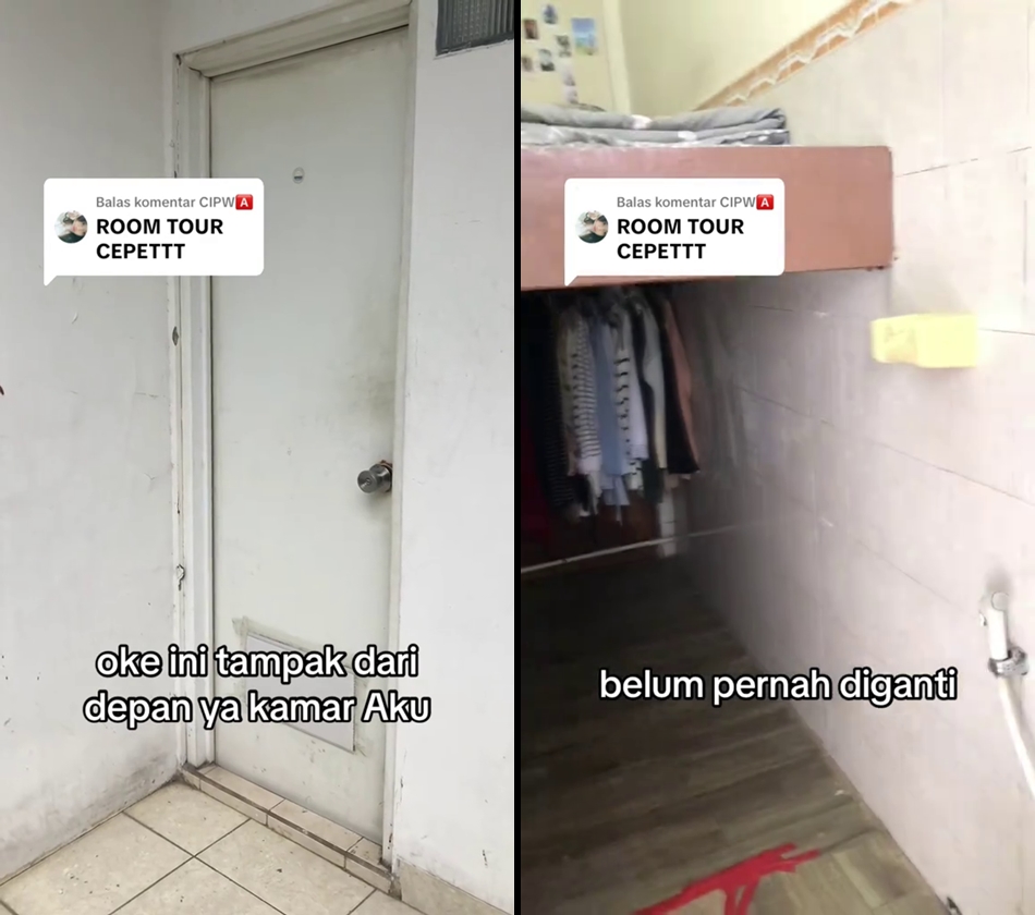 Wanita ini bagikan kondisi kamarnya yang ada di dalam toilet, konsepnya bikin nggak abis pikir