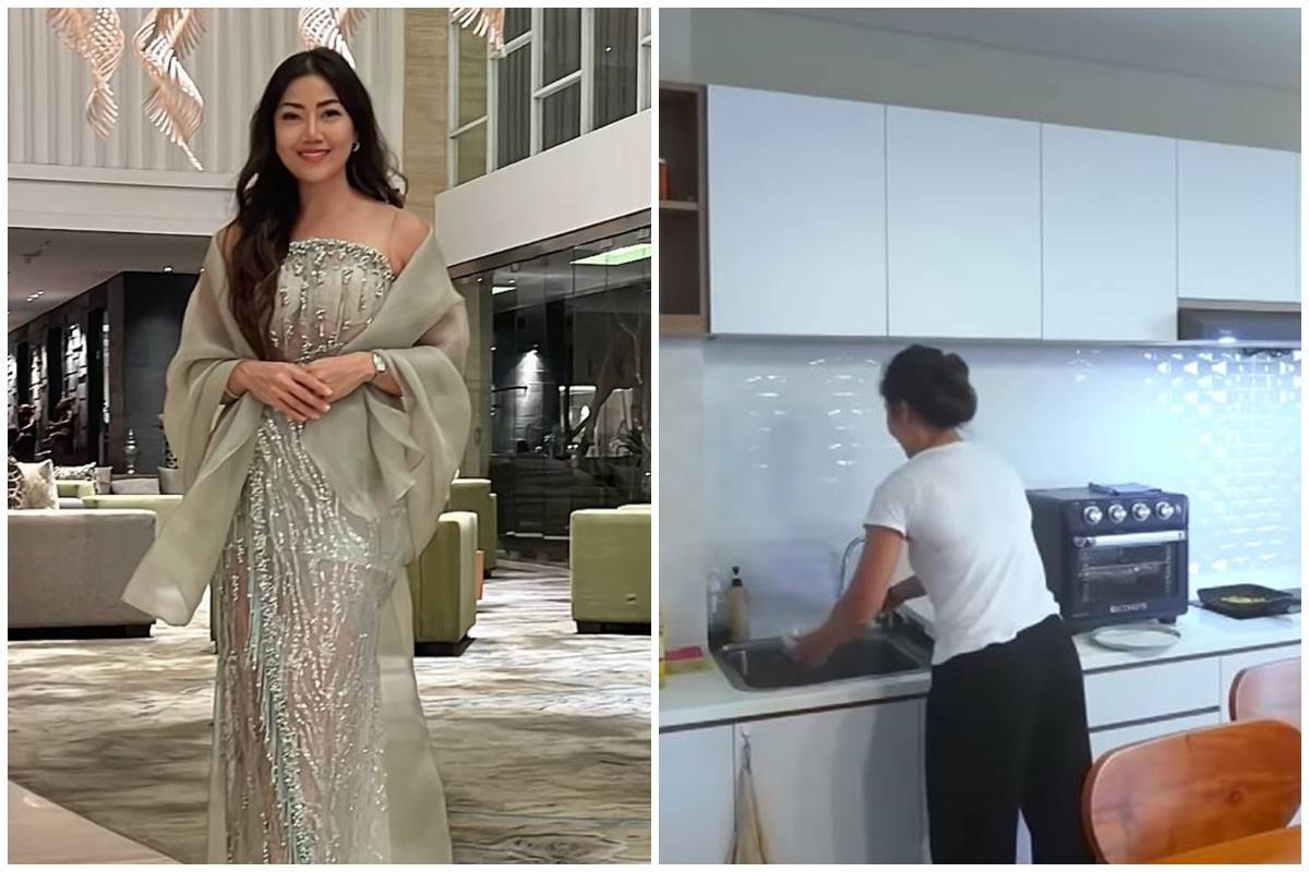 Dulu nyaris ngekos abis cerai, 9 potret dapur apartemen Inge Anugrah yang minimalis bernuansa putih