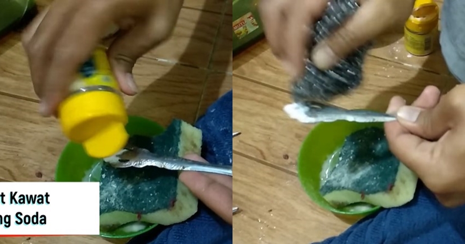 Tak perlu direndam cuka, ini trik mudah bersihkan karat di sendok cuma pakai 2 bahan dapur