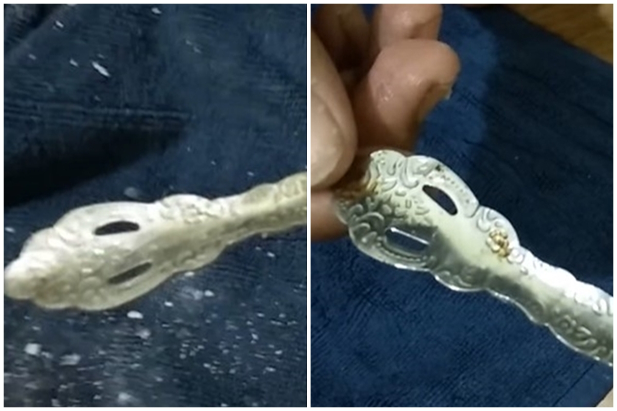 Tak perlu direndam cuka, ini trik mudah bersihkan karat di sendok cuma pakai 2 bahan dapur