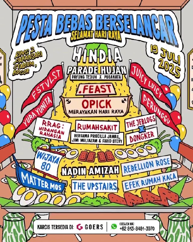 Pesta Bebas Berselancar 2025 gandeng 17 line-up ternama, siapa saja mereka?